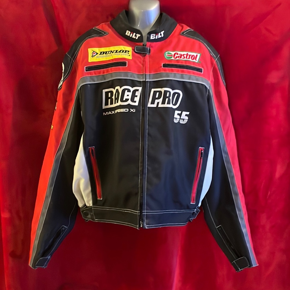 VINTAGE RARE BILT RACING JACKET WITH PADDING 2XL